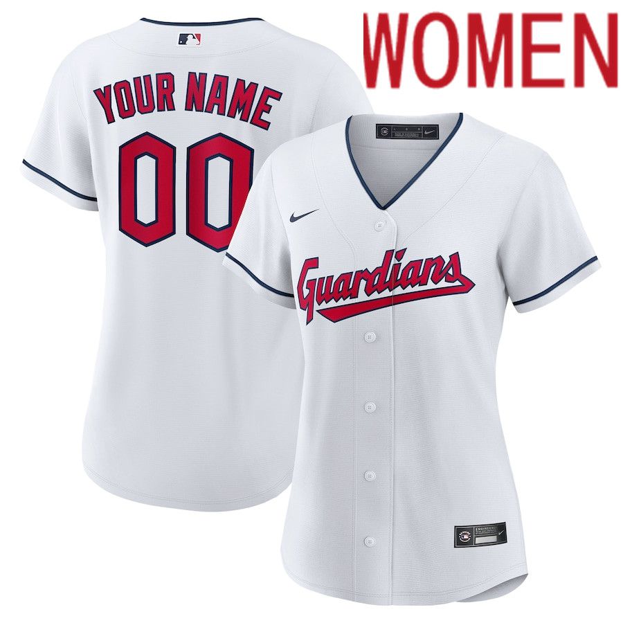 Women Cleveland Guardians Nike White Replica Custom MLB Jersey->chicago white sox->MLB Jersey